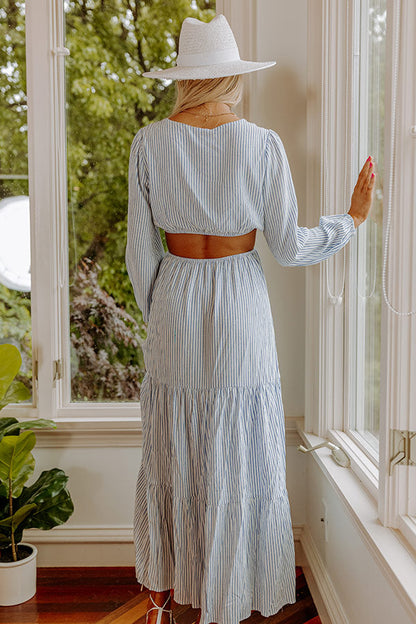 Sweet By The Sea Cut Out Maxi in Blue