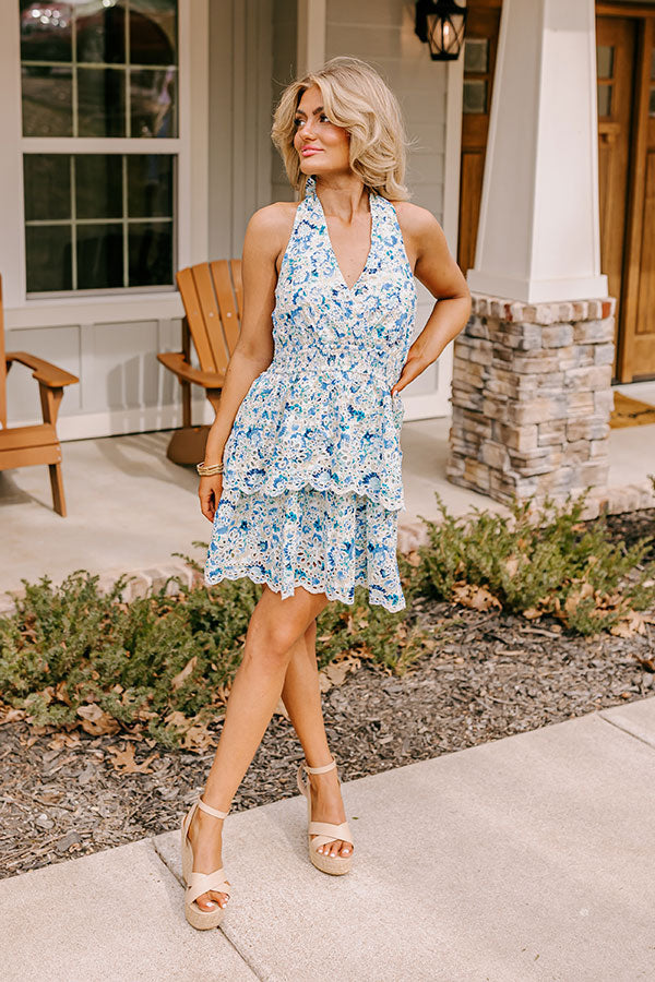 Radiant Blessings Eyelet Mini Dress