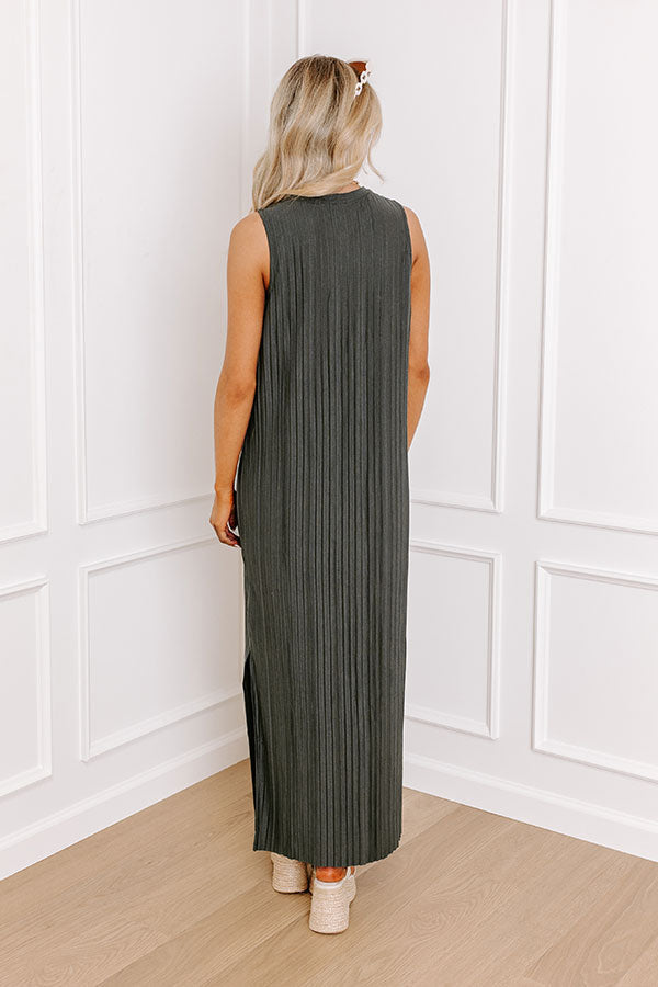 Maine Way Pleated Maxi In Forest