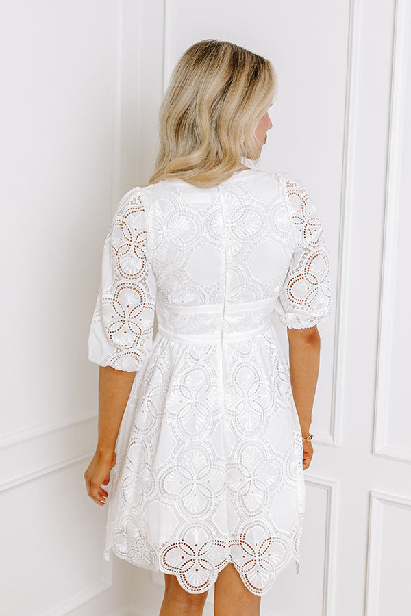 Remarkable Days Mini Dress in White