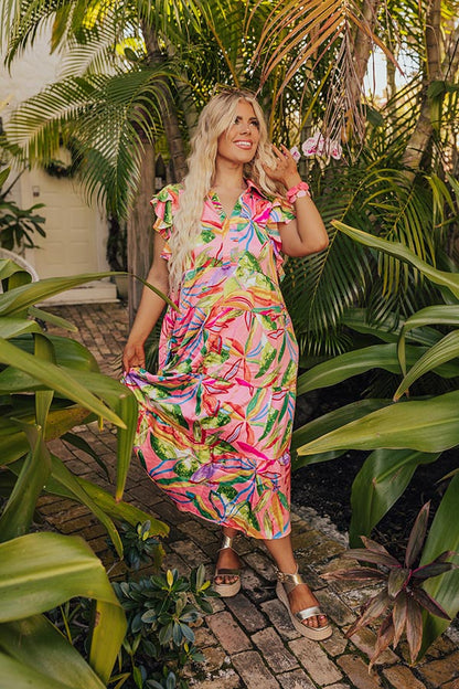 Stay In The Journey Floral Midi Curves