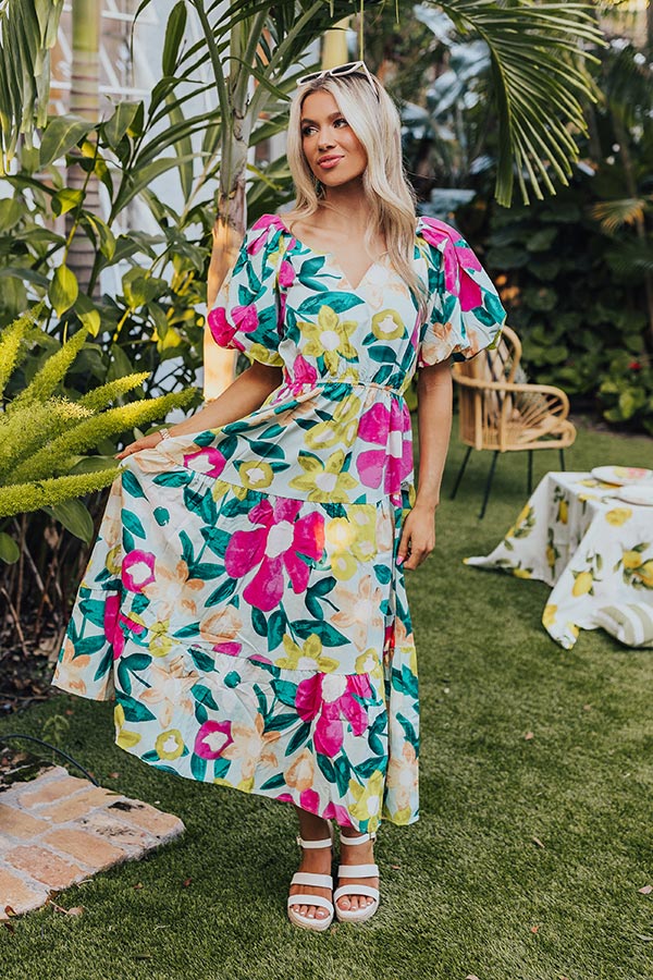 Porch Swing At Sunset Floral Midi