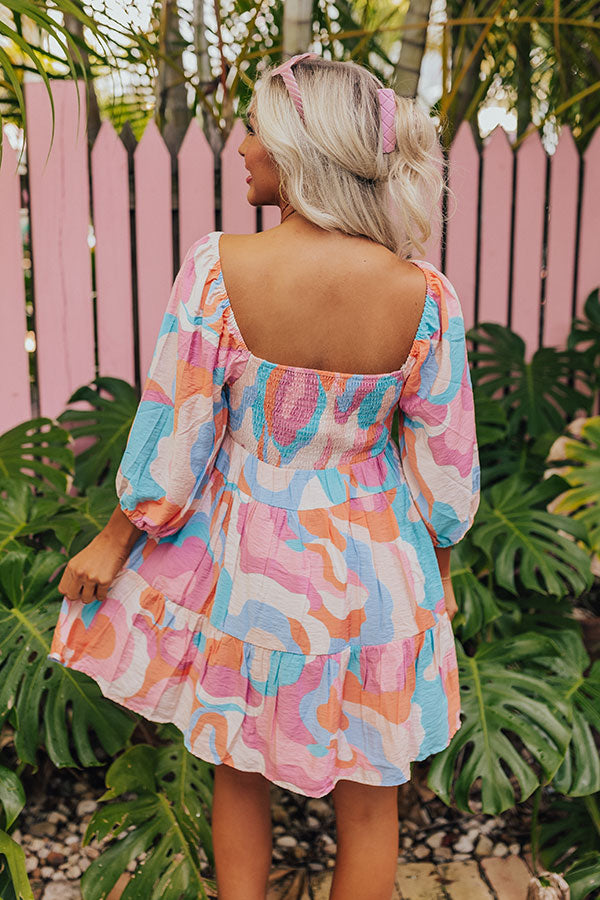 Summer Serenade Babydoll Mini Dress in Blush