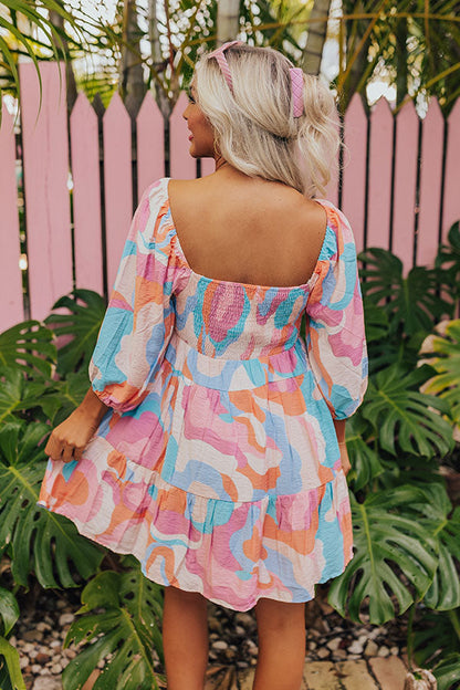 Summer Serenade Babydoll Mini Dress in Blush