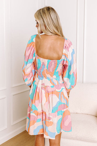 Summer Serenade Babydoll Mini Dress in Blush