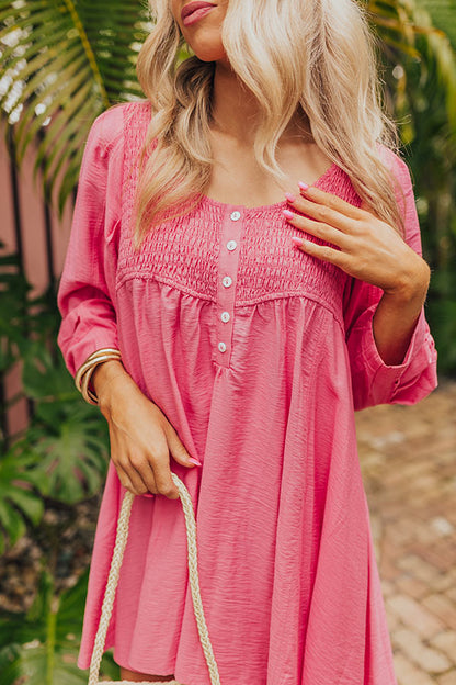 Manhattan Meeting Tunic Dress In Pink