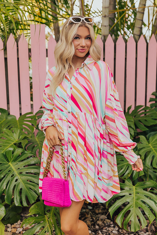 Sorbet Summer Mini Dress in Pink