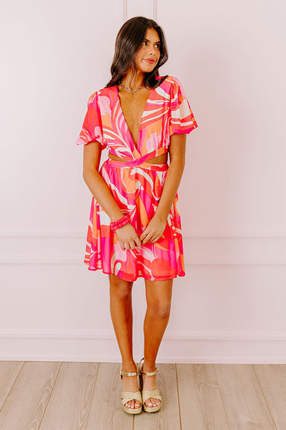 Flirtatious Flair Cut Out Mini Dress