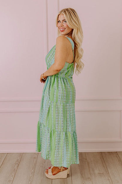 Sunny in Santa Barbara Midi in Kelly Green Curves