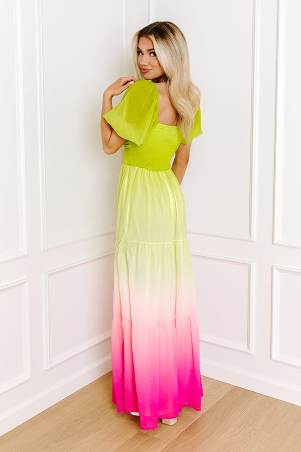 Vibrant Vista Ombre Maxi Dress