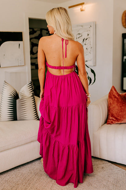 Key Largo Sunshine Crochet Maxi Dress