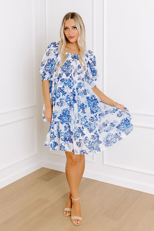 Spring Tea Garden Smocked Dress