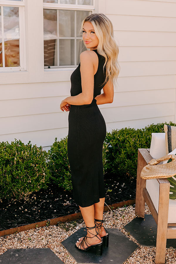 Manhattan Stroll Ribbed Midi