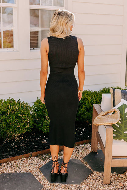 Manhattan Stroll Ribbed Midi