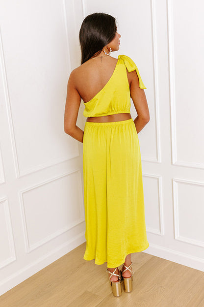 Date Night In Milan Satin Midi