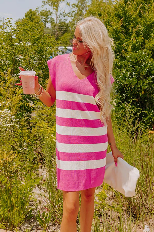 Country Club Ready Knit Dress in Pink