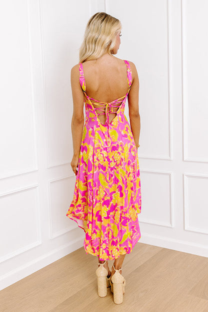 Sweet Summer Nights Satin Midi
