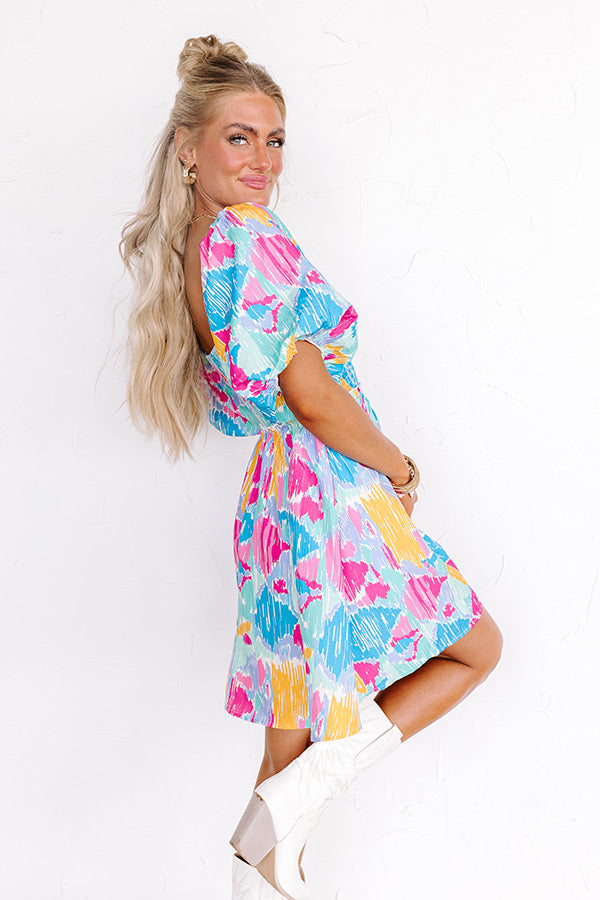 Candy Crush Smocked Mini Dress