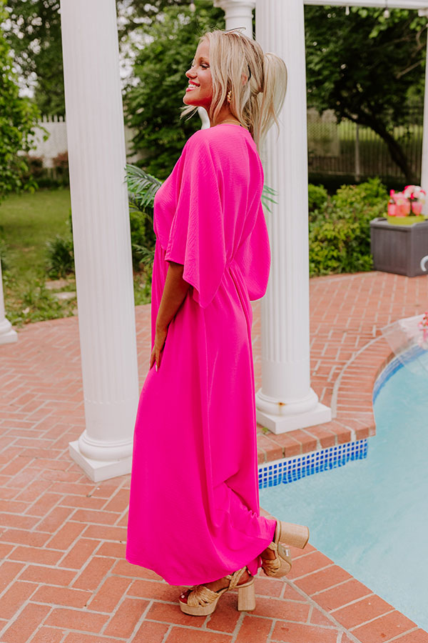 Tulum Vacay Maxi Dress in Fuchsia