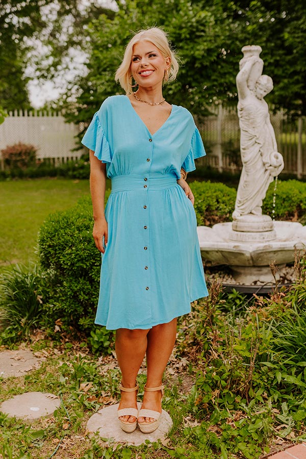 Farmer's Market Ready Linen-Blend Mini Dress