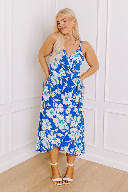 Vacay To Paradise Floral Midi Curves