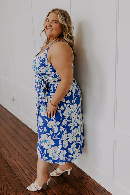 Vacay To Paradise Floral Midi Curves