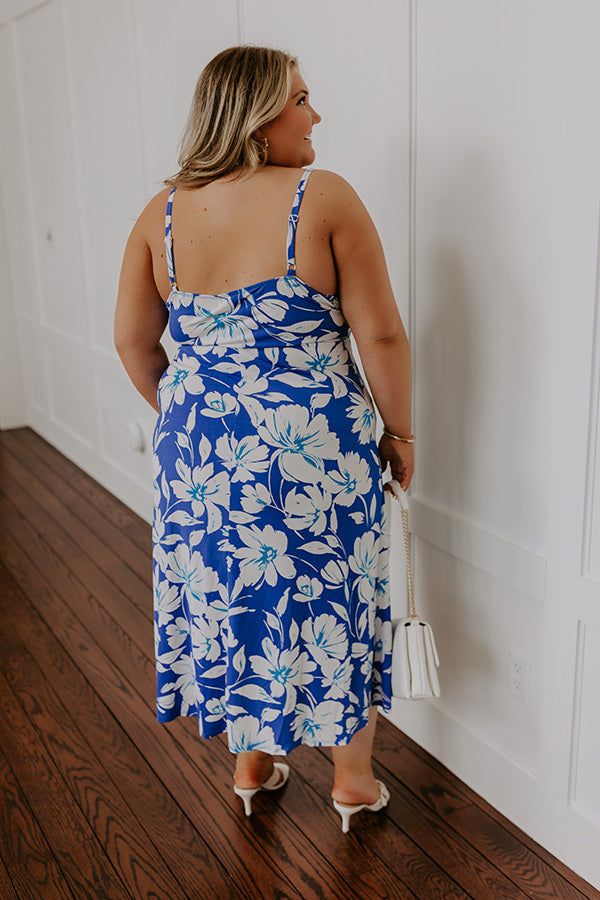 Vacay To Paradise Floral Midi Curves