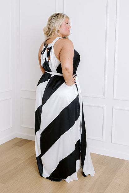Luxe Lines Satin Maxi Dress Curves