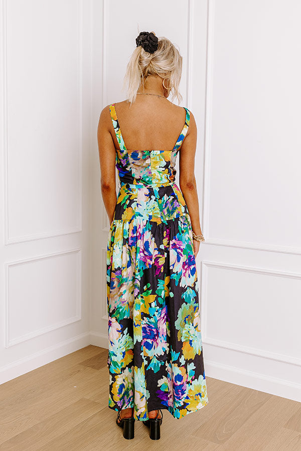 Twilight Toast Floral Midi