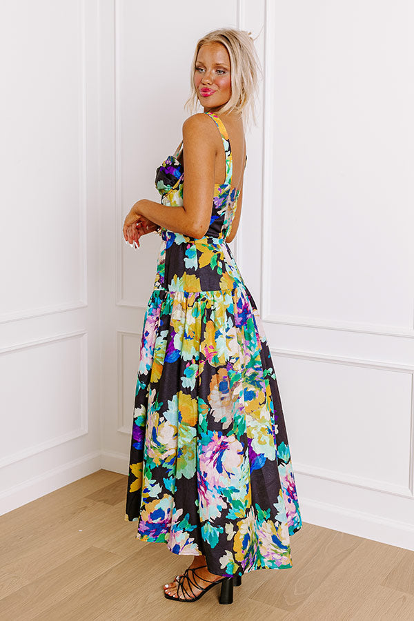 Twilight Toast Floral Midi