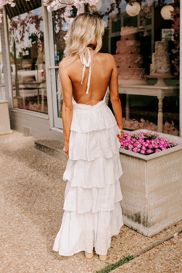 Beloved Bliss Tiered Maxi Dress in Ivory