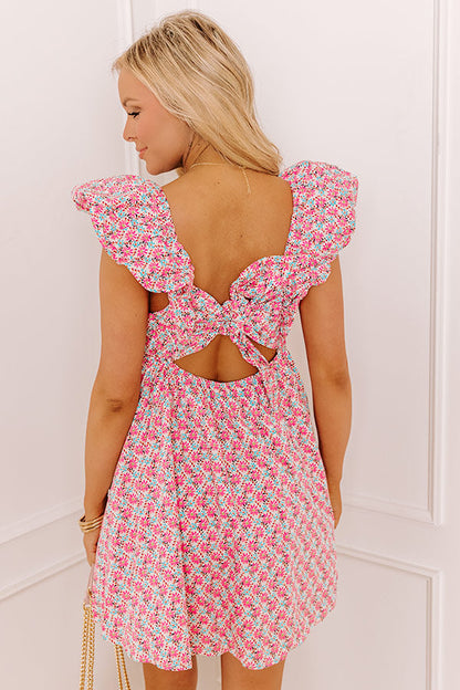 Date Night Ready Floral Mini Dress in Pink