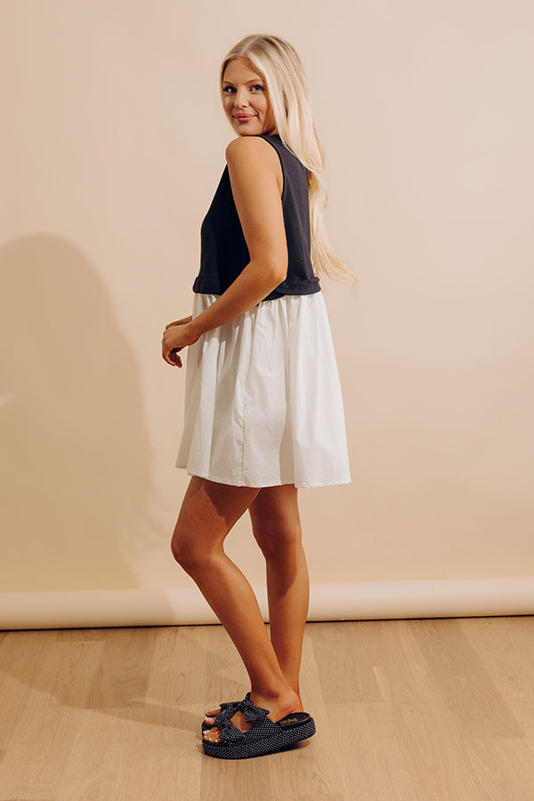 Small Town Girl Mini Dress in Black