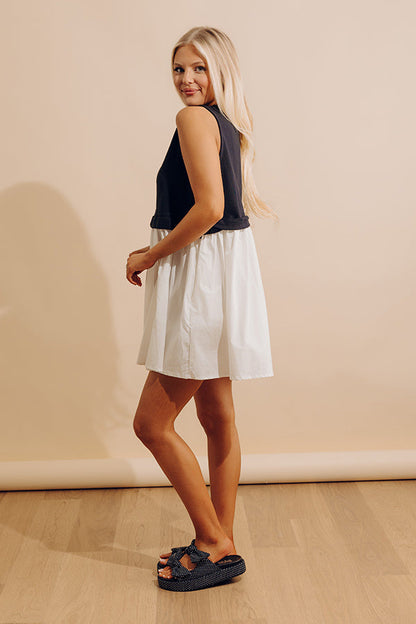 Small Town Girl Mini Dress in Black