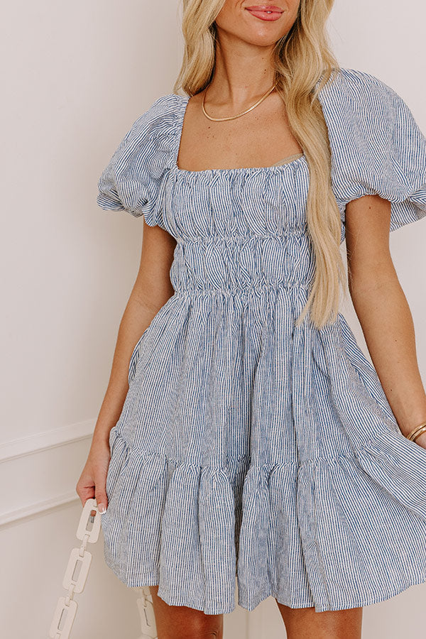 Chic Couture Linen Mini Dress