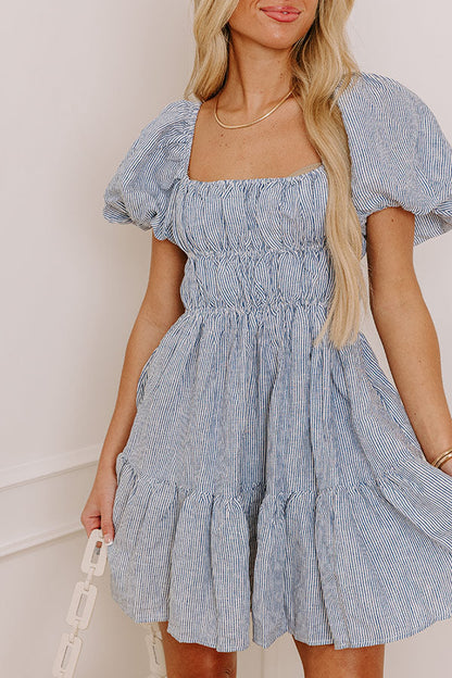 Chic Couture Linen Mini Dress