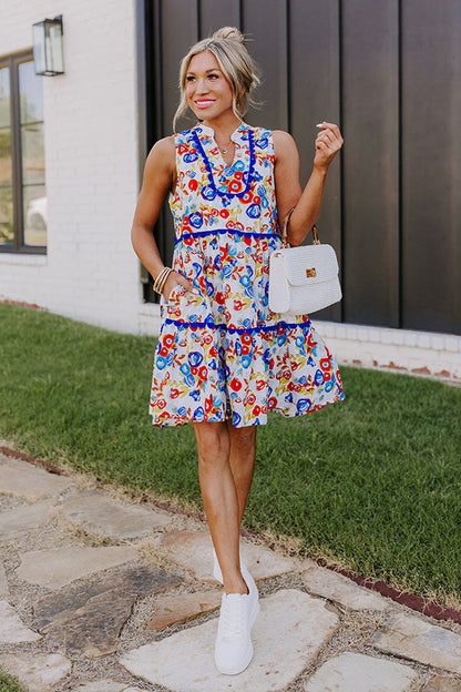 Sunshine And Flowers Mini Dress