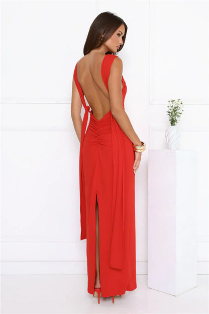 Crimson Crush Maxi Dress Red