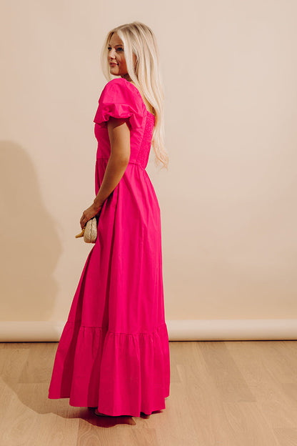 Sweet Serendipity Maxi Dress in Hot Pink