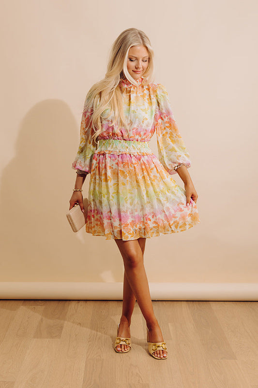 Whimsy And Wishes Floral Mini Dress