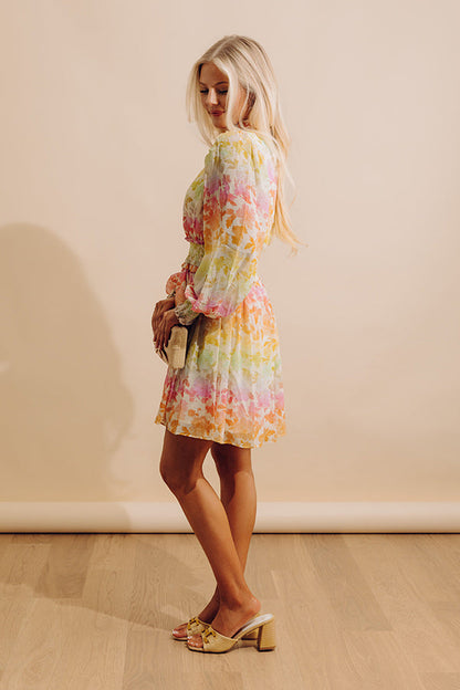 Whimsy And Wishes Floral Mini Dress