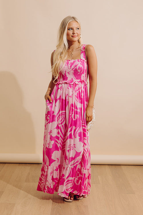 Tropical Bungalow Floral Maxi Dress