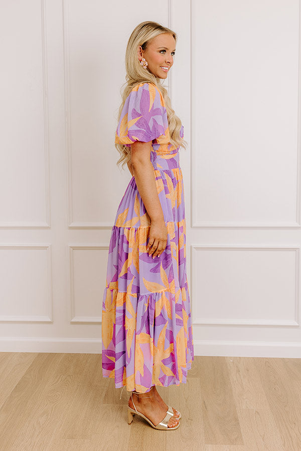 Wisteria Fields Midi Dress