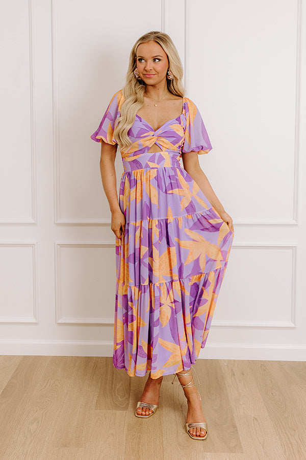 Wisteria Fields Midi Dress