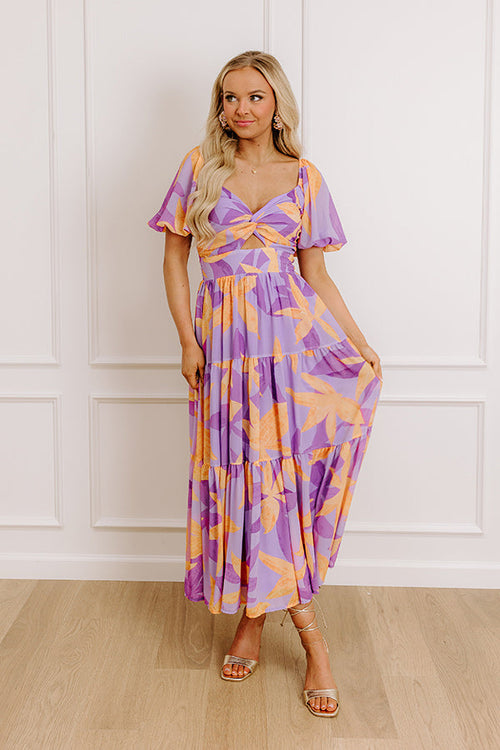 Wisteria Fields Midi Dress