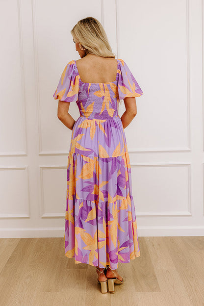 Wisteria Fields Midi Dress