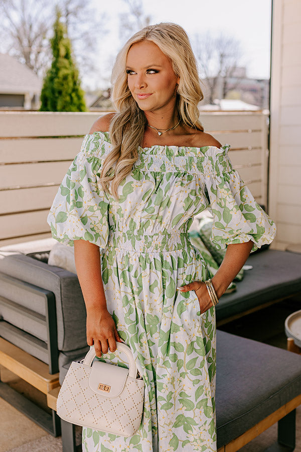 Honeysuckle Fields Floral Midi Dress