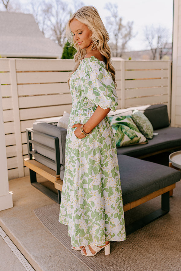 Honeysuckle Fields Floral Midi Dress