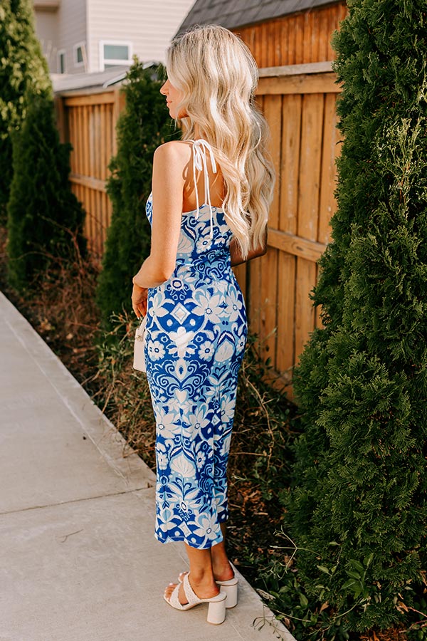 Ocean Eyes Floral Midi Dress