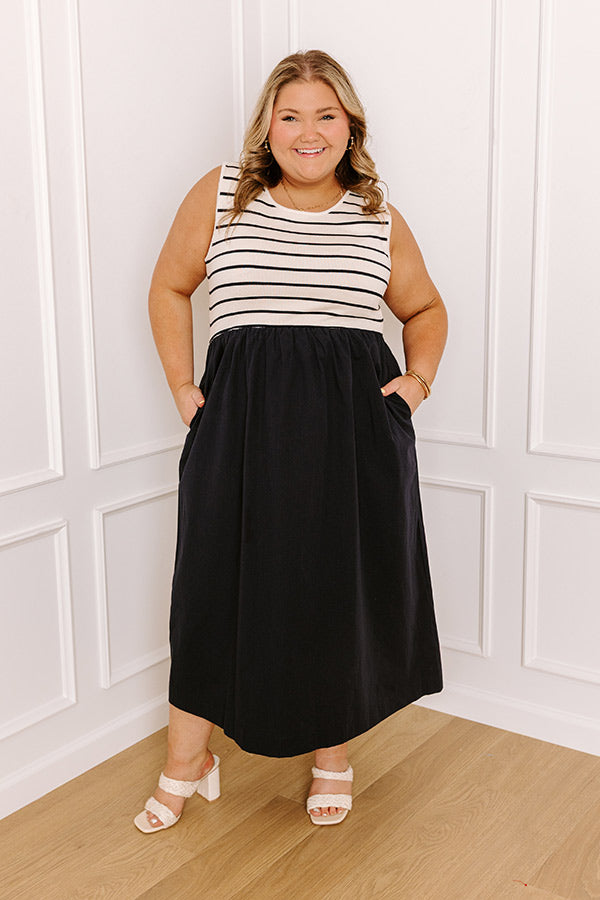 Santa Monica Pier Stripe Midi Curves